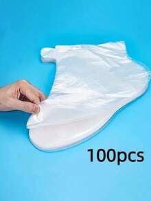 100pcs Multi-Functional Transparent Disposable Gloves, Moisturizing Skin Repair Hand Mask + Food Processing General Purpose, Skin-Friendly Moisturizing Foot Mask To Improve Cracked Heels, Daily Care - Multicolor - View 2
