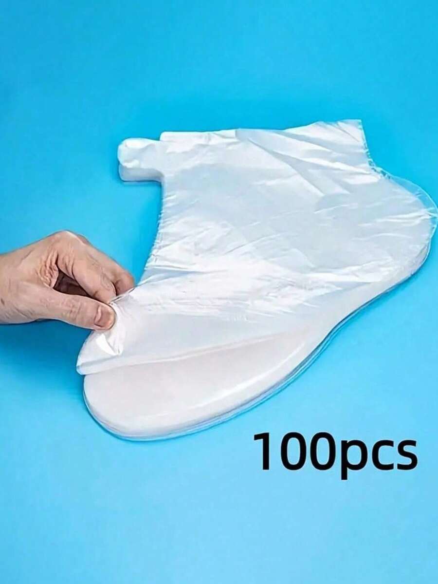 100pcs Multi-Functional Transparent Disposable Gloves, Moisturizing Skin Repair Hand Mask + Food Processing General Purpose, Skin-Friendly Moisturizing Foot Mask To Improve Cracked Heels, Daily Care