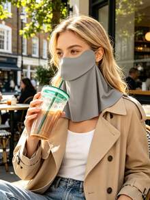 New Drinking Hole Face Mask - UV Protection Full Face Sun Shield Ice Silk Face Mask Women's Summer Sun Protection Mask Sun Protection Eye And Neck Integrated UV Protection Ice Silk Breathable Face Mask - Multicolor - View 2