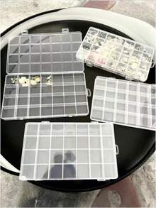 Multi-Compartment Transparent Storage Box, PP Plastic Box, Suitable For Storing Nail Art, Beads, Rhinestones, Small Accessories, Multi-Functional Storage Box, Multi-Compartment Jewelry Box, Hardware Accessories, Fishing Tackle, Jewelry Packaging Box, Wax Bead Storage Box - Clear - View 7
