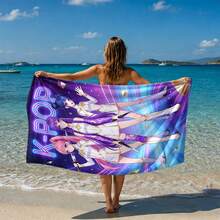 1pc K-POP Warrior Girl Beach Towel, Made Of Quick-Dry Microfiber Fabric, Highly Absorbent, Lightweight, Suitable For Bath Towel, Pool Towel, Gym Towel, Multi-Scenario Use - Multicolor - View 11