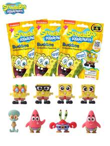 Nickelodeon 1/3pcs Nick SpongeBob SquarePants Official Licensed Blind Box Toy 3D Collectible Mini Anime Figure Random Style Suitable For Home Desktop Decoration And Fan Collection Ideal Surprise Gift For SpongeBob SquarePants Lovers - Multicolor - View 11