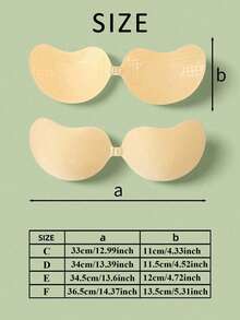 2 Pairs Gathered Invisible Breast Pasties Nipple Covers,Self-Adhesive Strapless Mango-Shaped Bra,Invisible Bra, Suitable For Dresses And Wedding Gowns - Multicolor - View 11