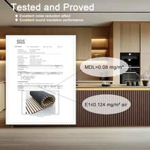 94.5 X 23.6 In Acoustic Wood Wall Panels, 3D Flexible Soundproof Absorbing Panels, Wood Slat Walls For Interior Wall Decor Absorbing Wall Panel For For Interior Wall Decor, Living Room, Bedroom - Brown - View 4