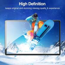 Yezodawee 2pcs Tablet Screen Protector Film Compatible With Galaxy Tab S11 / S10 Lite / S10 FE / S9 FE / S9 / S8 / S7 (11" & 10.9"), High Definition Tempered Glass Film Compatible With S Pen, Fits Phone Case - Clear - View 5