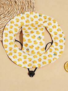 Adjustable Dog Sun Hat, UV Protection Anti-Slip Pet Sun Hat, Cute Duck Pattern Summer Pet Hat, Suitable For Dogs And Cats To Wear, Breathable Outdoor Walking Sun Protection Hat - Multicolor - View 6