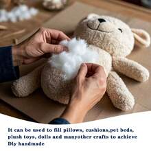 1pc White Polyester Fiber Filling, Suitable For Sofa, Toys, Pillows, Pet Beds And Home Textiles - Soft And Fluffy Material, Ideal For Comfortable Cushions, Stuffed Dolls And Decorative Accents - A - View 3