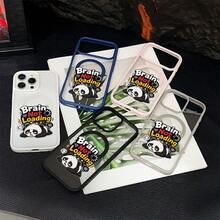 マグネット式黄ばみ防止 | 高級感あふれる2in1アクリルマグネット式スマホケース！スタイリッシュで手触りも良く、実用的な保護機能とマグネット式・耐衝撃設計を融合させた、高級感あふれるケースです。 パンダ 脳のロード中でない 疲れた アニメ風ケース, 17e,家族、恋人、友人、そして子供たちへのプレゼントに最適です。Pixel 9 Pro/16e/9A/Pixel 8 Pro/14 Plus/17/12 Pro/Pixel 8/Pixel 10/Air/16 Pro/14 Pro Max/Pixel 8a 5G/13/17e スマートフォンケースに対応 - ピンク - チェックする 3