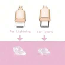 Tapón antipolvo para teléfono con lazo de cinta colorido, compatible con interfaz Type-C/Lightning, tapón de protección, lindo amuleto de teléfono para regalo - Multicolor - Ver 9