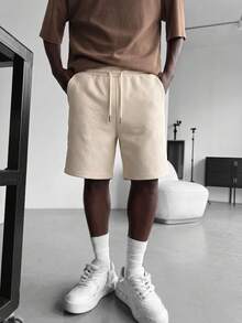 ZYNTH BALENO Men's Summer Sports Shorts With Pockets And Drawstring Waist, Suitable For Gym And Casual Wear - Apricot - View 6