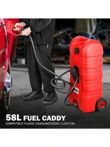 DNA Motoring TOOLS-00301 Contenedor de Depósito de Combustible Portátil 58 L para Gasolina 13 GAL Rojo - Rojo - View 4