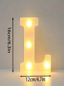 26 Letters LED Light-Up Numbers 0-9, Wedding Birthday Christmas Decoration Night Light, Party Bedroom Use, 16CM Height, Pink (Battery Not Included) - White - View 21
