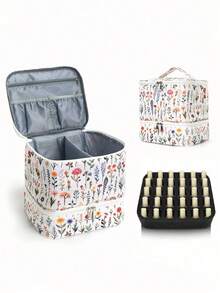 2026 Large Capacity Multifunctional Portable PU Leather Cosmetic Bag, Makeup Bag, Toiletry Bag, Makeup Organizer, Makeup Case, Manicure Supplies - 多色 4 - 查看 1