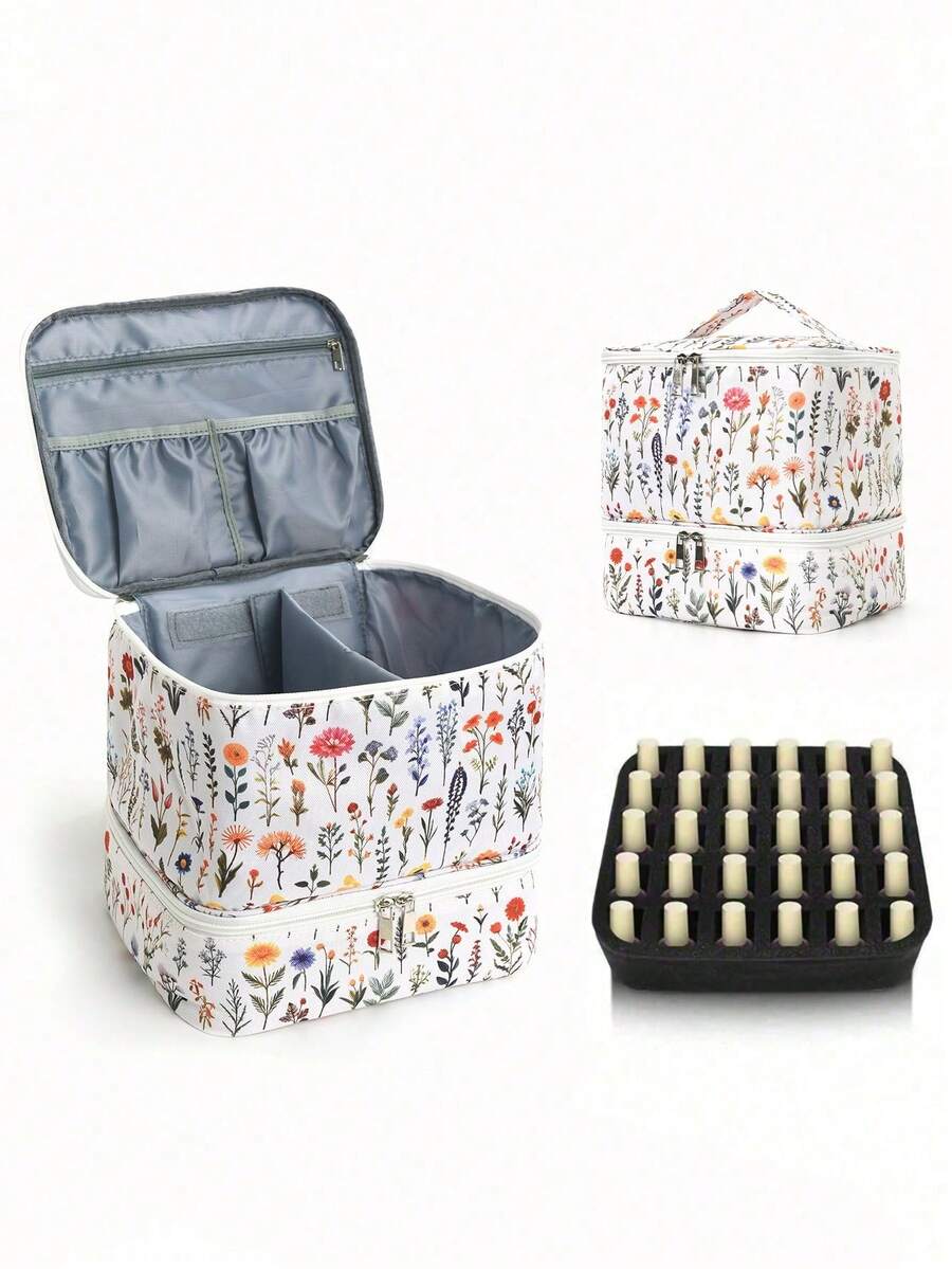 2026 Large Capacity Multifunctional Portable PU Leather Cosmetic Bag, Makeup Bag, Toiletry Bag, Makeup Organizer, Makeup Case, Manicure Supplies - 多色 4 - 查看 1