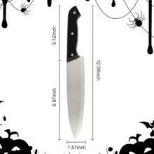 1pc Plastic Fake Knife Prop - Realistic Knife, Horror Costume Prank , Cosplay Party Accessory - Multicolor - View 4