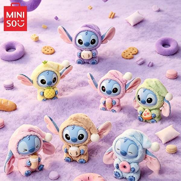  MINISO Disney Stitch 盲盒公仔，乙烯基花園裝飾，多款隨機發貨，適合花園裝飾與收藏禮品，生日、聖誕節和萬聖節送給家人朋友的完美節日禮物