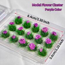 15pcs/Box Miniature Flower Cluster DIY Diorama Craft Supplies For HO Scale DIY Diorama/Sand Table Scenery - As Photo - View 10