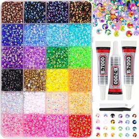 Resin Jelly Rhinestone Decor, Colorful 3mm Flat Back Rhinestones, Rhinestone Art Decoration, Decoration Set, Suitable For Handmade Crafts, Personalized Gift