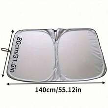 1pc Car Sun Shade - Protect Your Car Interior From Summer Sunlight - Windshield Protection And Sunshade Accessory - Multicolor - View 16