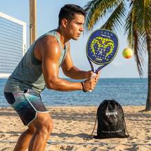 Padel 拍球拍 - KOBRA Pro 碳纖維，360g 輕量化，EVA 泡沫核心，低風阻設計，防滑手柄，附抽繩攜帶袋 - 彩色 - 查看 6