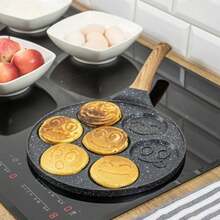 Face Pancake Pan | 7-Cavity Nonstick Griddle For Eggs & Mini Pancakes, Heavy Duty Aluminum Breakfast Skillet, Fun Weekend Brunch & Self-Care Gift - View 4