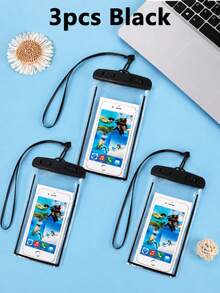 1/2/3pcs Universal Waterproof Phone Pouch/Case, Compatible With IPhone 17, 16, 15, 14, 13 Pro, Max Plus, Suitable For Swimming, Rafting, Diving, Underwater Photography, Beach, Outdoor Sports, Summer Travel, Vacation, Back To School Essential - Multicolor - View 25