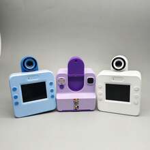 Instant Print Portable Digital Camera With 180° Rotatable Selfie Lens | Print | Features 2.4" LCD, 1080P HD, A Fun & Creative Travel & Party Accessory | For Gifting (Pink/Blue/Purple),1300mAh Rechargeable Battery For Travel, Parties, Birthdays Gift - ZSK-multicolor - View 12