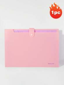 Accordion File Organizer, Letter Size Expandable Folder With Labels, 5 Pocket Folder For Documents, Portable Paper Bill Receipt Organizer Suitable For Home, School And Office Supplies, A4 Size, Pink - A - View 14