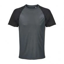 SOLS Unisex Adult Performance Ripstop T-Shirt - Black/Charcoal - View 1