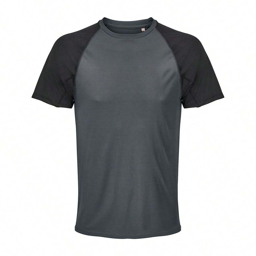 SOLS Unisex Adult Performance Ripstop T-Shirt - Black/Charcoal - View 1