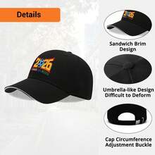 2026 World Cup, Men's & Women's Embroidered Baseball Cap, Breathable Cotton Adjustable Hat, Various Patterns Suitable For Casual Daily Wear - A - View 3