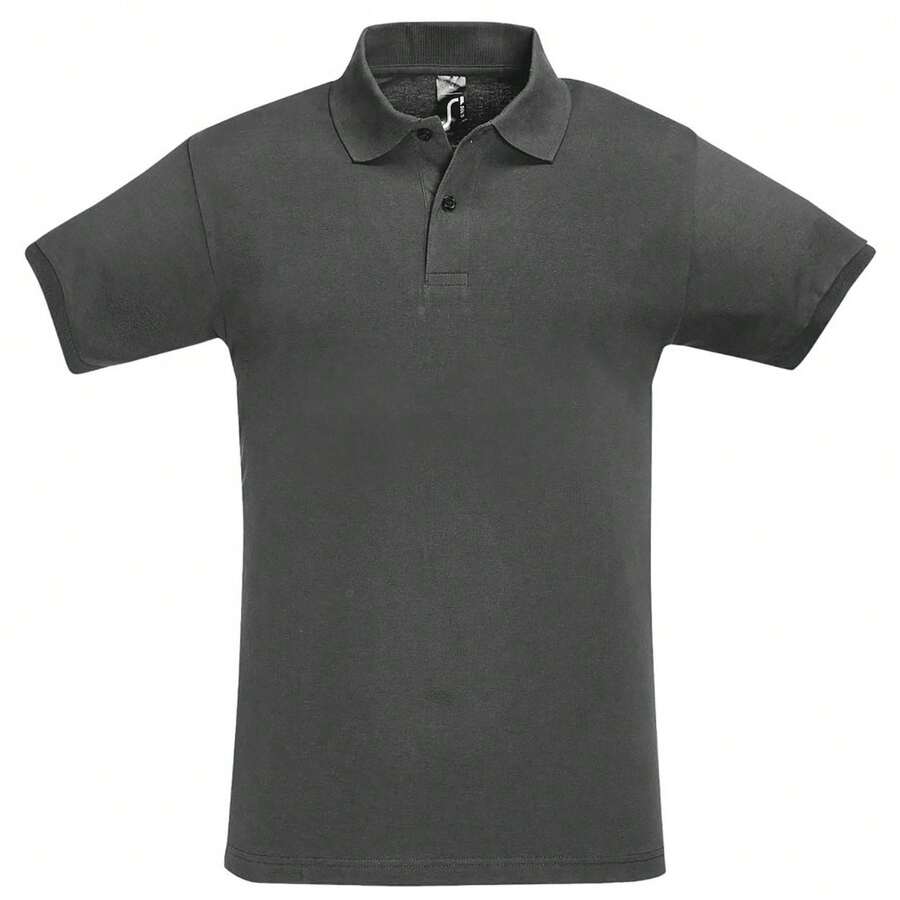 SOLS Mens Perfect Pique Short Sleeve Polo Shirt - 深灰色 - 查看 1