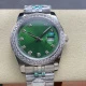 Silver-cased Green-plate Stainless Steel -1