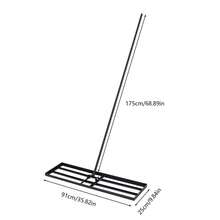 Lawn Leveling Rake – 36" X 10" Steel Yard Tool For Grass & Soil, Adjustable Angle 0‑180°, Long Handle 5.74ft, Grid-Shape Head For Leveling, Mulching & Fertilizing, Removable & Lightweight 9.92 Lbs – Black - Default - View 3