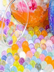 50.000 piezas Perlas de agua multicolor, perlas de agua, canicas de agua, para decoración de jarrones, decoración de bodas, decoración de Pascua, relleno de jarrones, decoración de velas flotantes, decoración central del hogar, adecuado para manualidades de bodas, cumpleaños, fiestas temáticas, San Valentín, Halloween, decoración central navideña - Pequeñas cuentas de espuma de colores variados - Ver 2