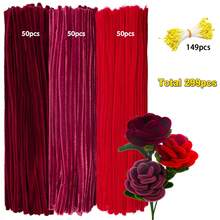 299pcs Pipe Cleaners Craft Set With Tutorial Video, Perfect For Making Flowers, Cheinlle Stem For Craft Work, Artificial Floral Arrangement, Valentine's, Mother'S Day Gifts, Christmas 'S Day Decoration - 3 Colors - View 15