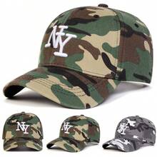 1pc Women's NY Letter Embroidered Leopard Print Baseball Cap, Street Fashion Casual Hat For Spring, Autumn Travel, Beach Resort - Multicolor - View 8