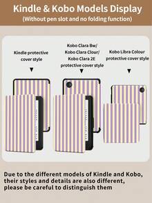 Kingsung 簡約線條圖案平板保護殼，相容於 iPad 9.7/10.2/10.5/10.9/12.9/Pro 11、第10代、Air 8(M4)2026(11英吋)、Air 8(M4)2026(13英吋)，相容於 Galaxy Tab S6 Lite 10.4英吋，相容於 Kindle Paperwhite 第12代 2024、Kindle 第11代 2022、Clara Colour，柔軟防摔保護，智慧支架/自動喚醒/睡眠 - 彩色 - 查看 11