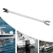 Head  Adjustable Aluminum Transom Saver, 23-35in Rustproof Motor Support For ≤100HP Outboard Boat Trailer - Black - View 9