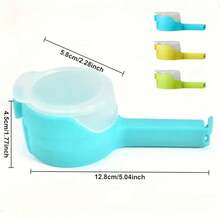 Sealing Food Bag Clip With Spout | Reusable Pour Spout Bag Sealer For Snacks, Cereal & Pet Food - Random Color - 3 Pieces - View 6