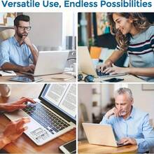 1pc/2pcs Transparent PVC Keyboard Cover Film | Suitable For Quick Reference/Word/Excel/Windows Shortcuts, Improve Office Efficiency - Office Software Shortcut Guide Sticker - View 5