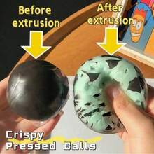New Squishy Crunchy Stress Relief Handmade Ball Toy, Mint Dark Chocolate Design, Sound-Making Slow Rebound Shapeable Squeeze Toy, Suitable For Office And Teenagers Stress Relief, Children's Squeeze Toy, Gift For Friends - 彩色 - 查看 2