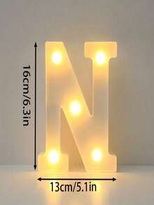 26 Letters LED Light-Up Numbers 0-9, Wedding Birthday Christmas Decoration Night Light, Party Bedroom Use, 16CM Height, Pink (Battery Not Included) - White - View 43