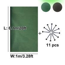 Control Tape With 11 Ground Pegs, Green And Black, Suitable For Greenhouses, Vegetable Gardens, Orchards, Courtyards, And Paths. Breathable And Water-Permeable, It Controls Weeds Beautifully, Is Easy To Lay, And Is Available In Multiple Sizes. - Y-lH - View 11