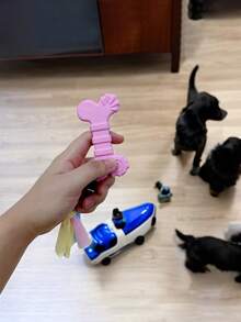 1個幼犬磨牙咀嚼玩具 - 橡膠舒緩牙齦，互動式繩索牙科咀嚼玩具，適用於小型中型犬，多色趣味寵物咀嚼玩具 - 彩色 - 查看 18