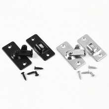 1pc Stainless Steel 90/180 Degree Small Barn Door Latch, Pivot Door Lock, Metal Slide Bolt, Cabinet, Bathroom Security Hardware, Home Decor Lock - Right-angle Door Latch - View 7