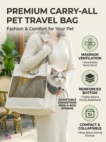 PETSIN 通用宠物单肩包，小型犬手提包，猫咪单肩包，猫咪手提袋，猫咪户外出行包 - 彩色 - 查看 3