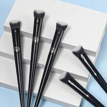 MyAoKuE-Up 1Pc Double-Sided Concealer Brush, Black Fine Handle Concealer And Blending Brush, A Professional Beauty Tool Suitable For Liquid, Cream And Powder Foundation, Suitable For Daily Makeup And Travel Use. - Multicolor - View 6