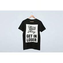 Camiseta con meme de "Get in Loser Homeless Jackass" para regalo - Negro - Ver 1