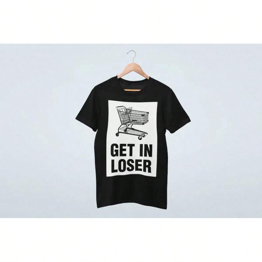 Camiseta con meme de "Get in Loser Homeless Jackass" para regalo - Negro - Ver 1